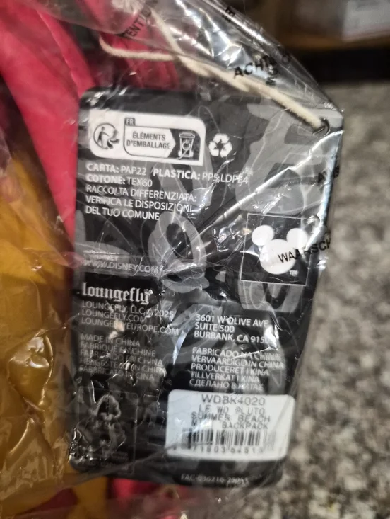 Loungefly Pluto Summer Beach Backpack. - Picture 5 of 6